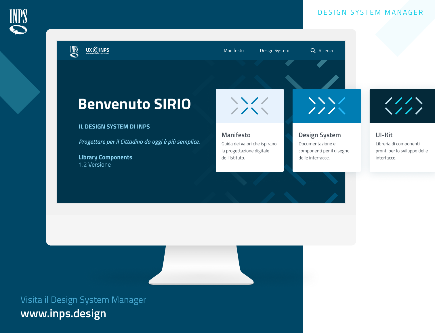 Il Design System Sirio è visitabile da qualsiasi parte del mondo al link www.inps.design 